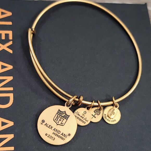 Alex and Ani Denver Broncos Logo Gold Charm Bracelet NFL - Picture 5 of 9